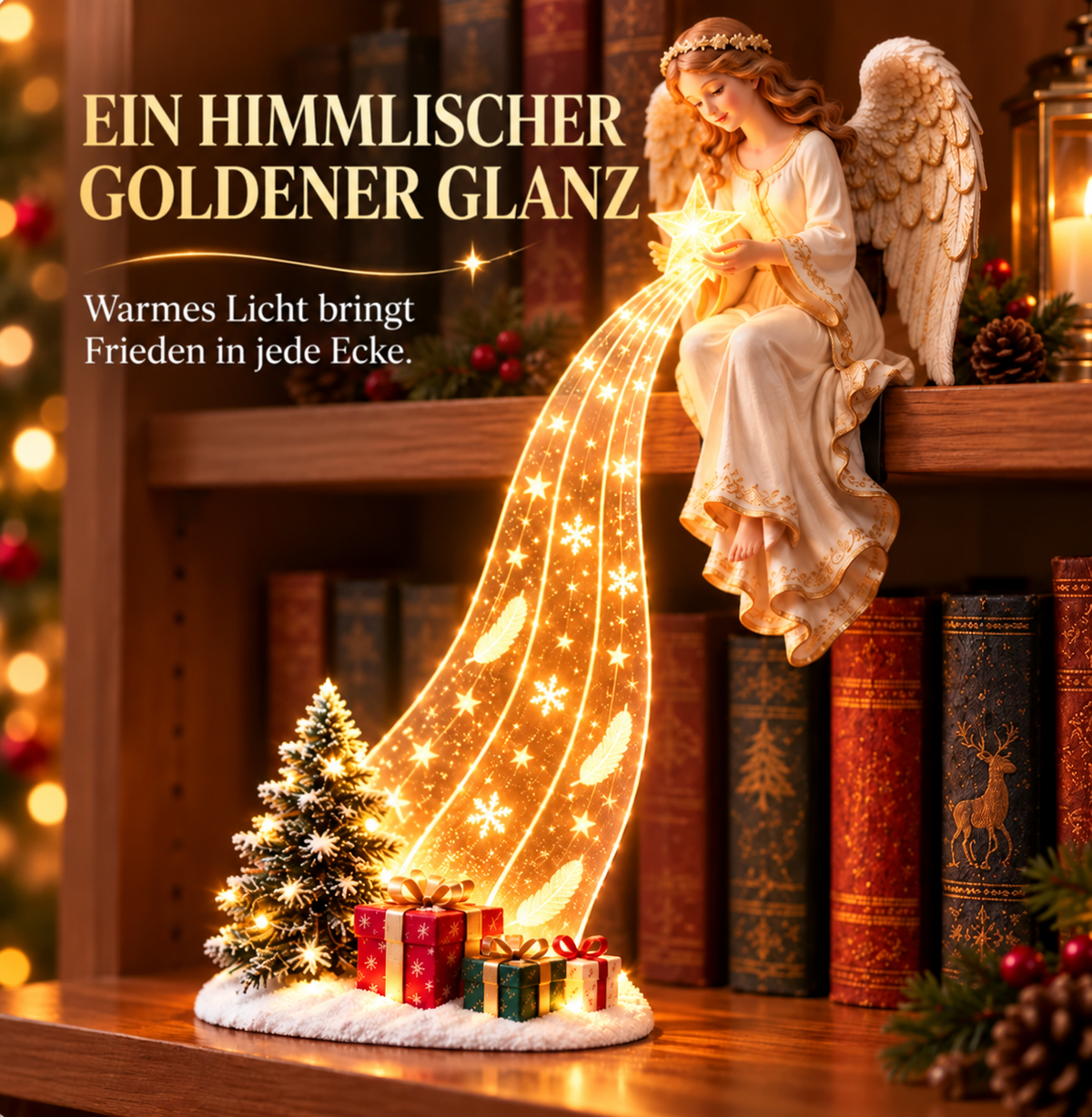 LED-Weihnachtsdekoration für Regale – Engel, Schneemann oder Weihnachtsmann