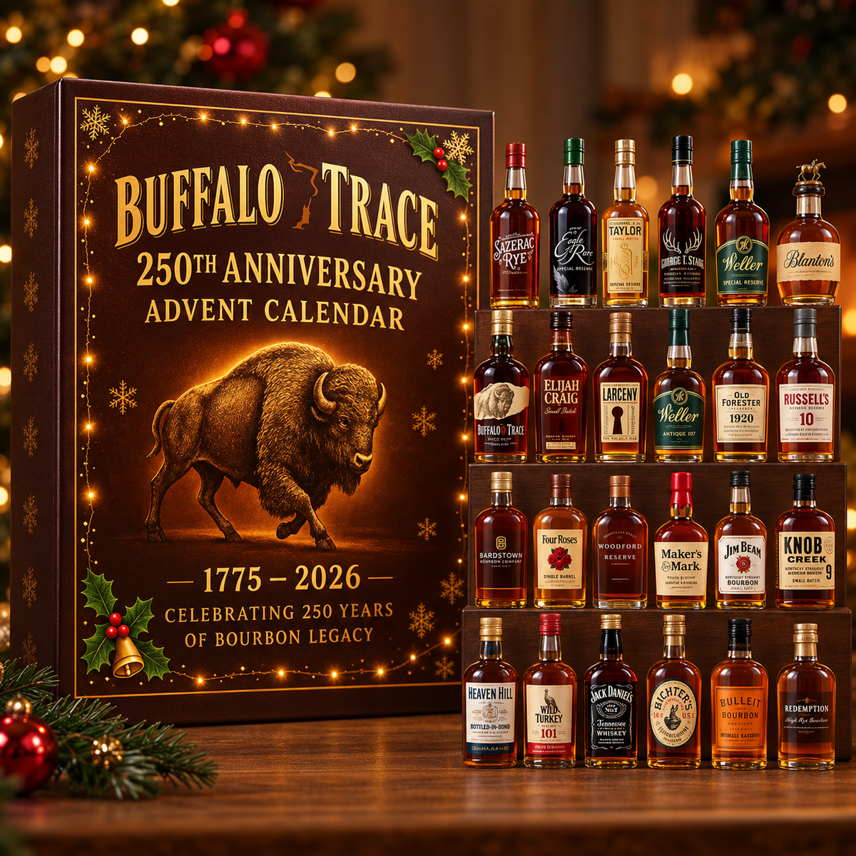 Whisky Adventskalender Klassisch 2026 - 24 Elegante Mini-Flaschen