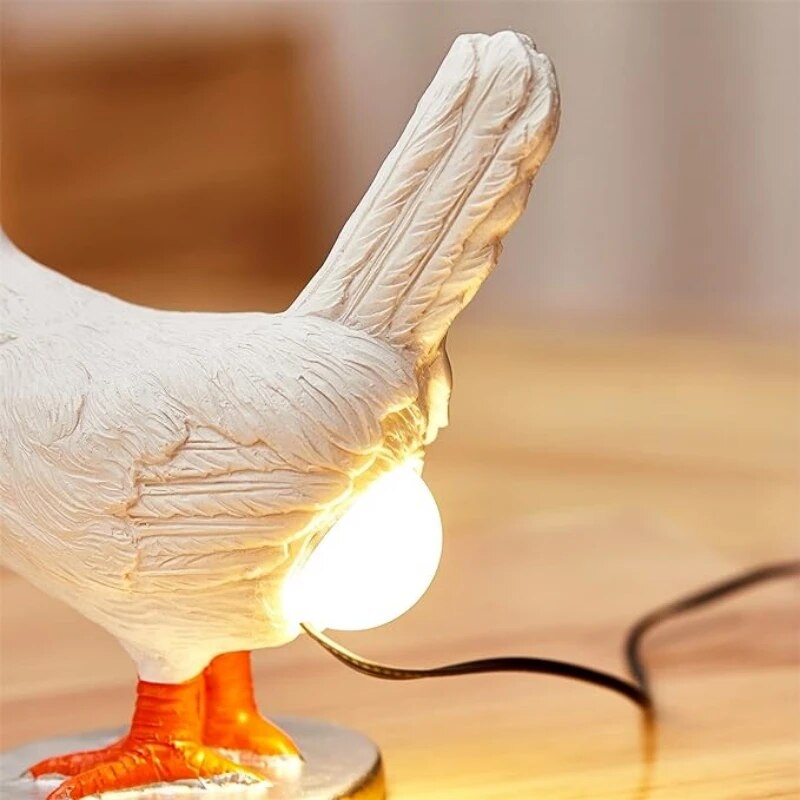 CluckiLight Tischlampe – Lustig, LED, Huhn-Design, gelb, für Wohnzimmer