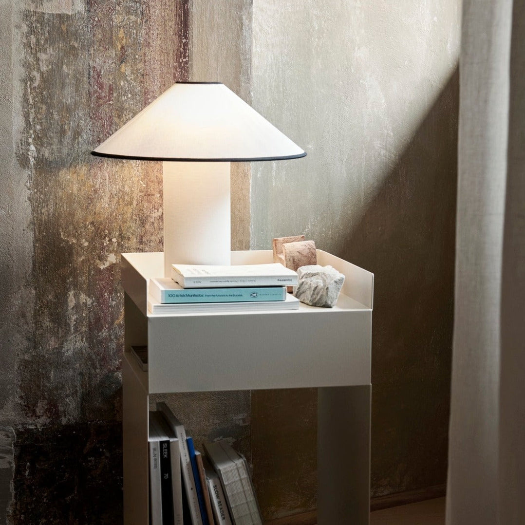 LumiChic Tischlampe – Modern, Stoffschirm, Beige, für Wohnzimmer