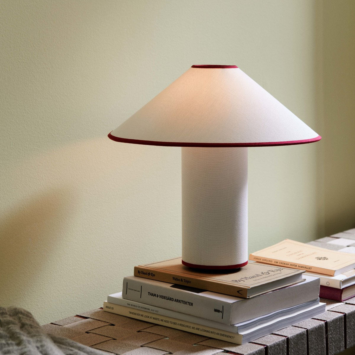 LumiChic Tischlampe – Modern, Stoffschirm, Beige, für Wohnzimmer