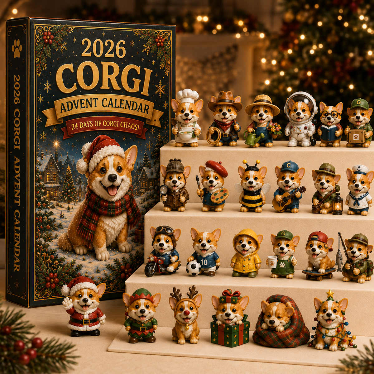 Corgi-Chaos Adventskalender 2026 – 24 Überraschungen für Kinder und Corgi-Fans 0