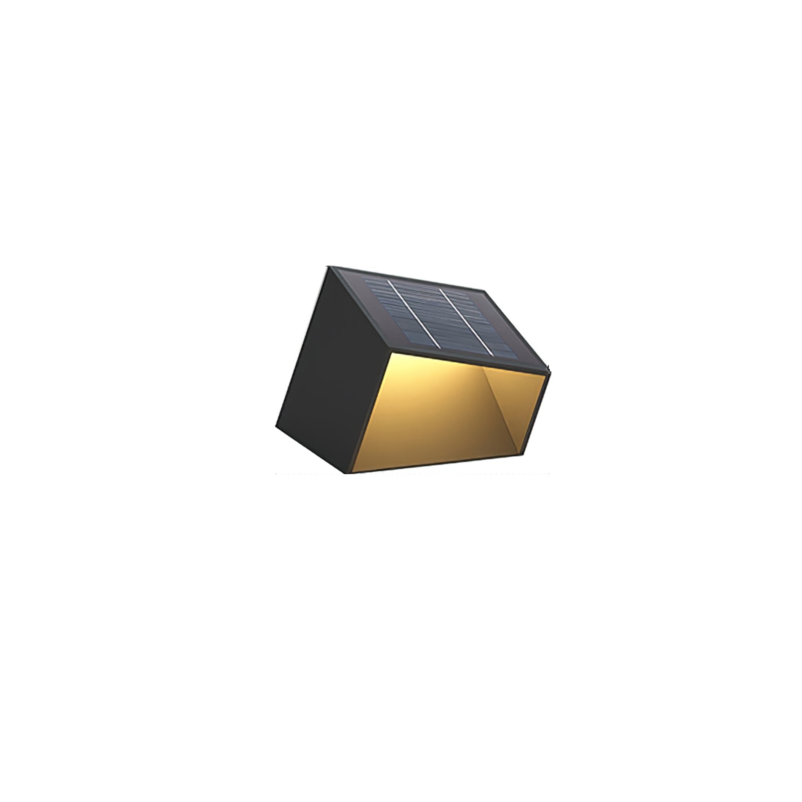 LumoCube Solar Gartenleuchte Modern LED Würfel Design Schwarz für Terrasse