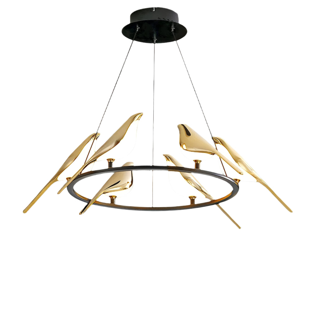 LumisWings - Moderne Vögel LED Ring Pendelleuchte