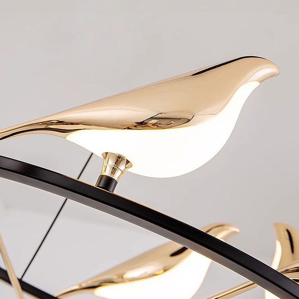LumisWings - Moderne Vögel LED Ring Pendelleuchte