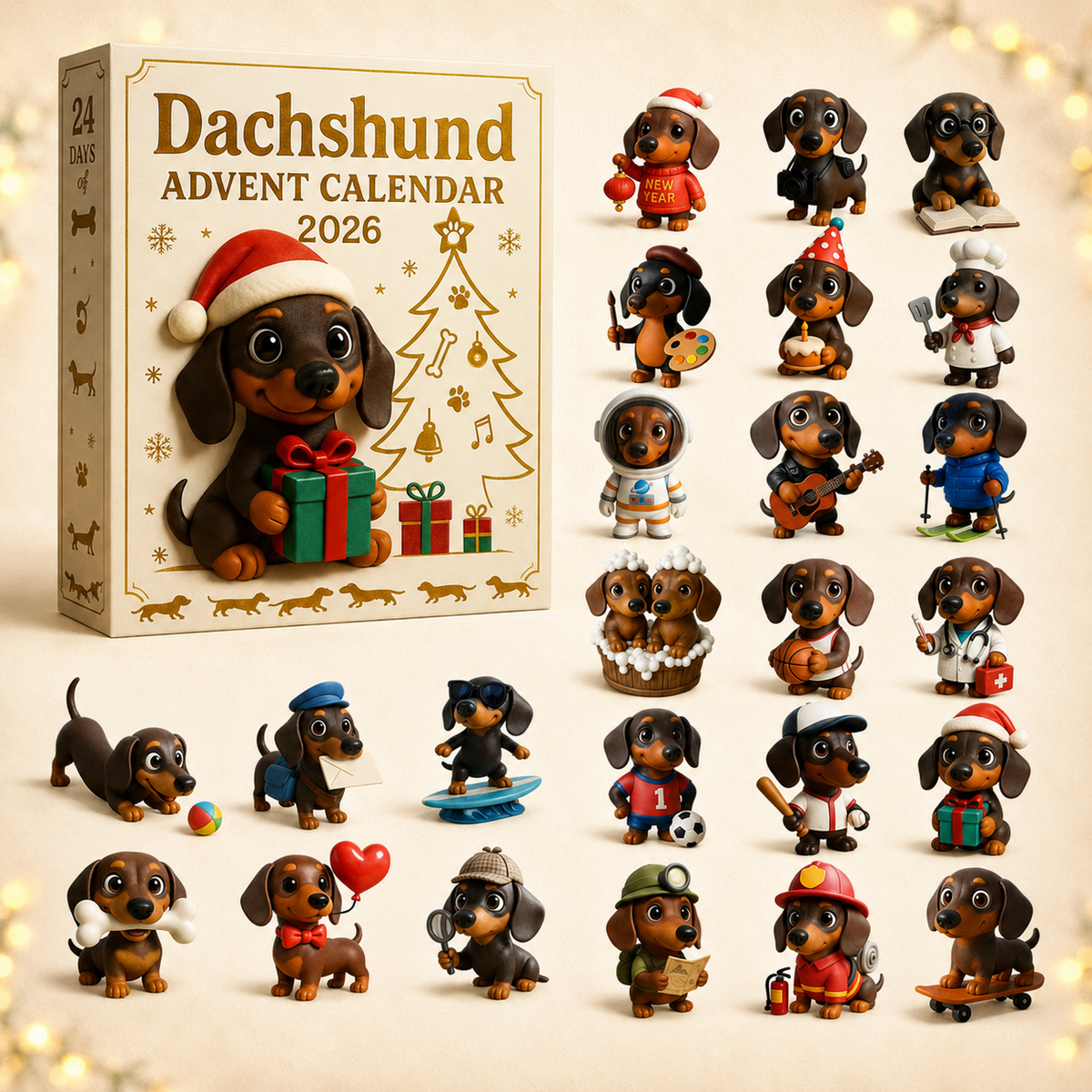 Dackel-Adventskalender 2026 – 24 Verspielte Überraschungen für Dackel-Liebhaber 1