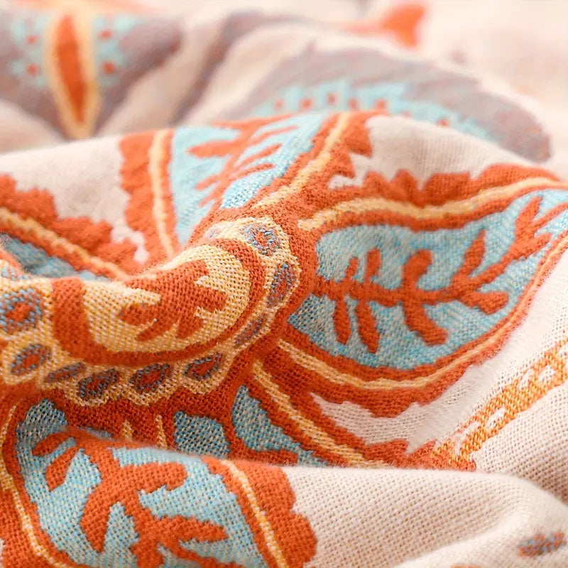 Decke | Blumenmuster, Baumwollstoff 8