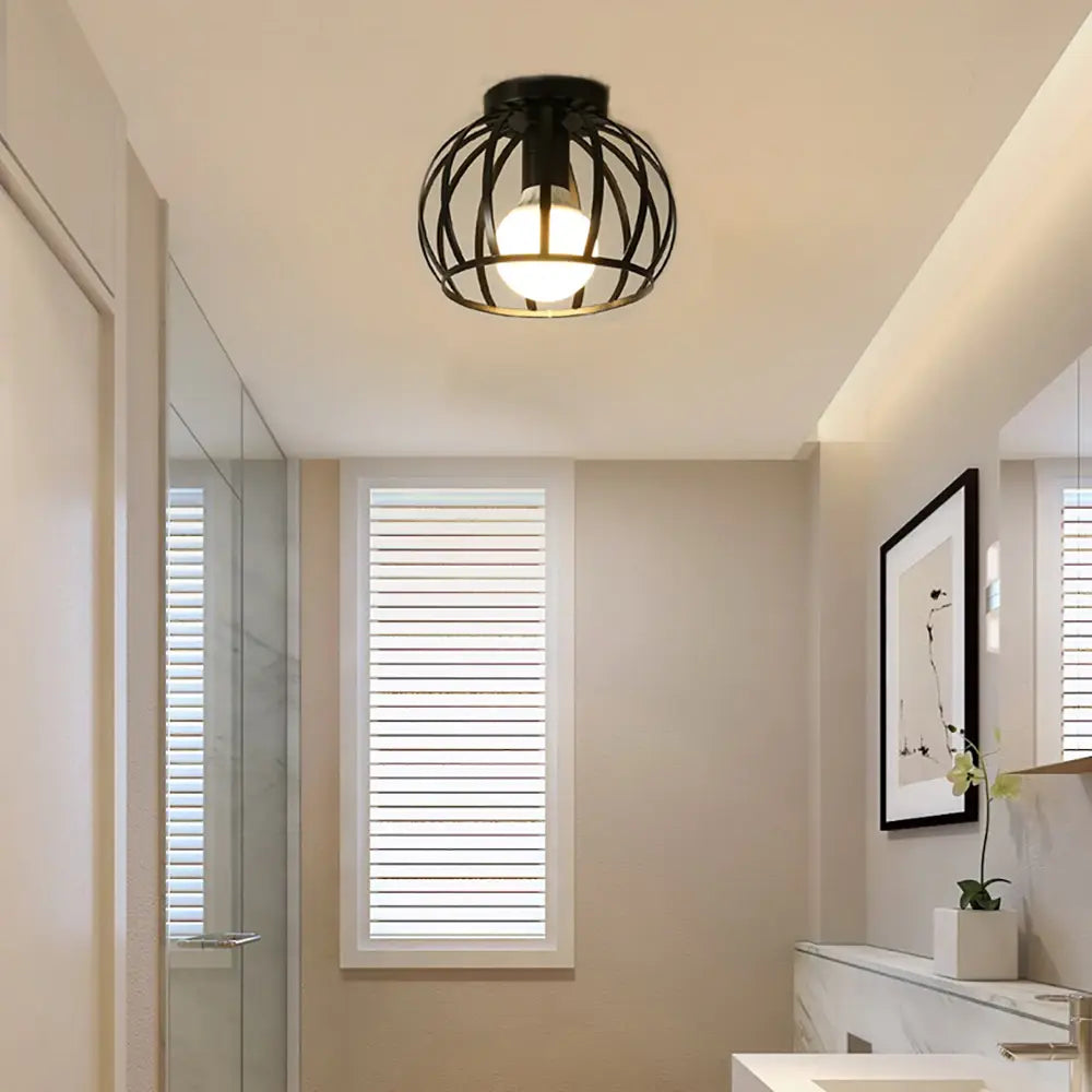 LuminArt – Industrial LED-Deckenleuchte Schwarz Wohnzimmer