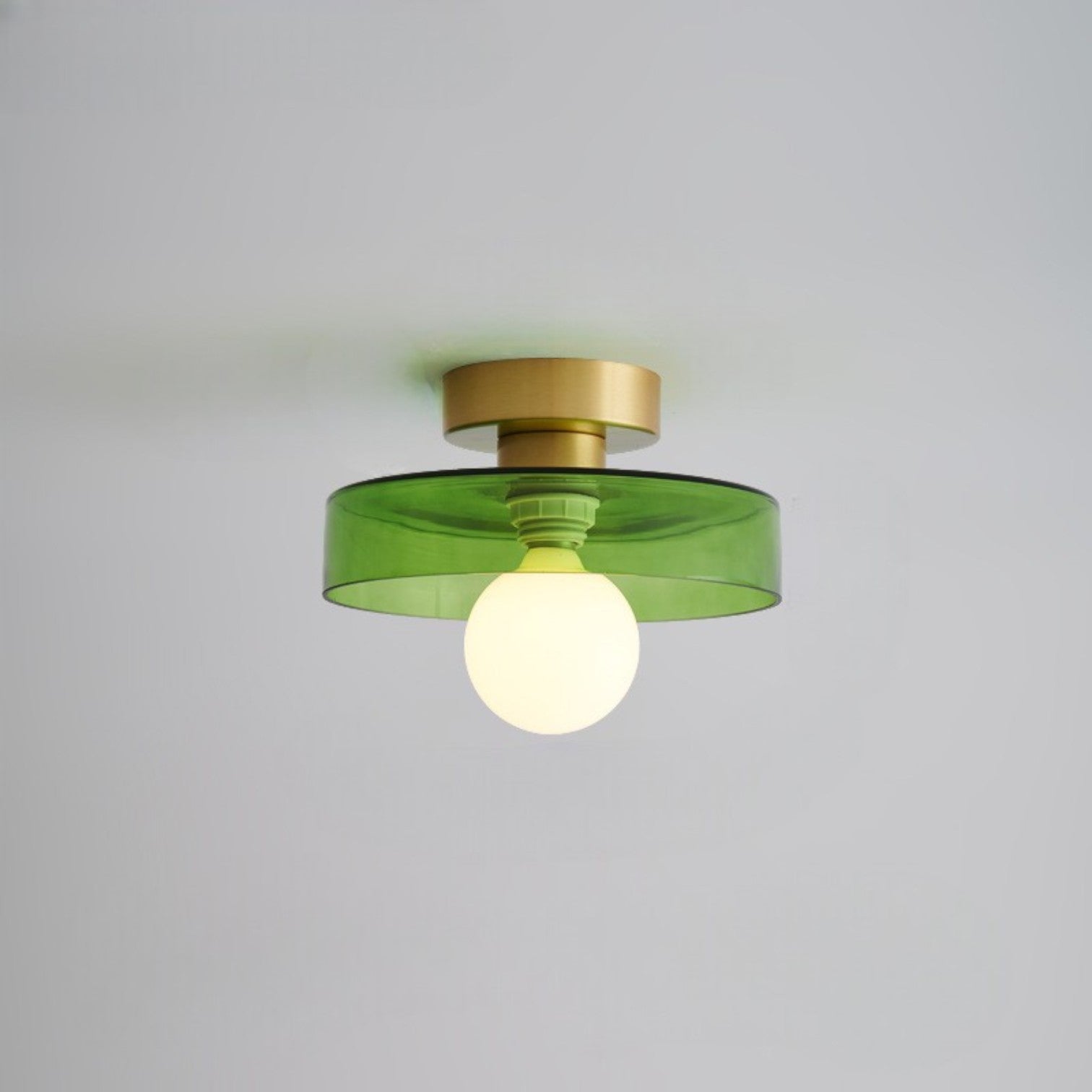Deckenleuchte | Geometrisches Design, Messing- und Glasdetails 12