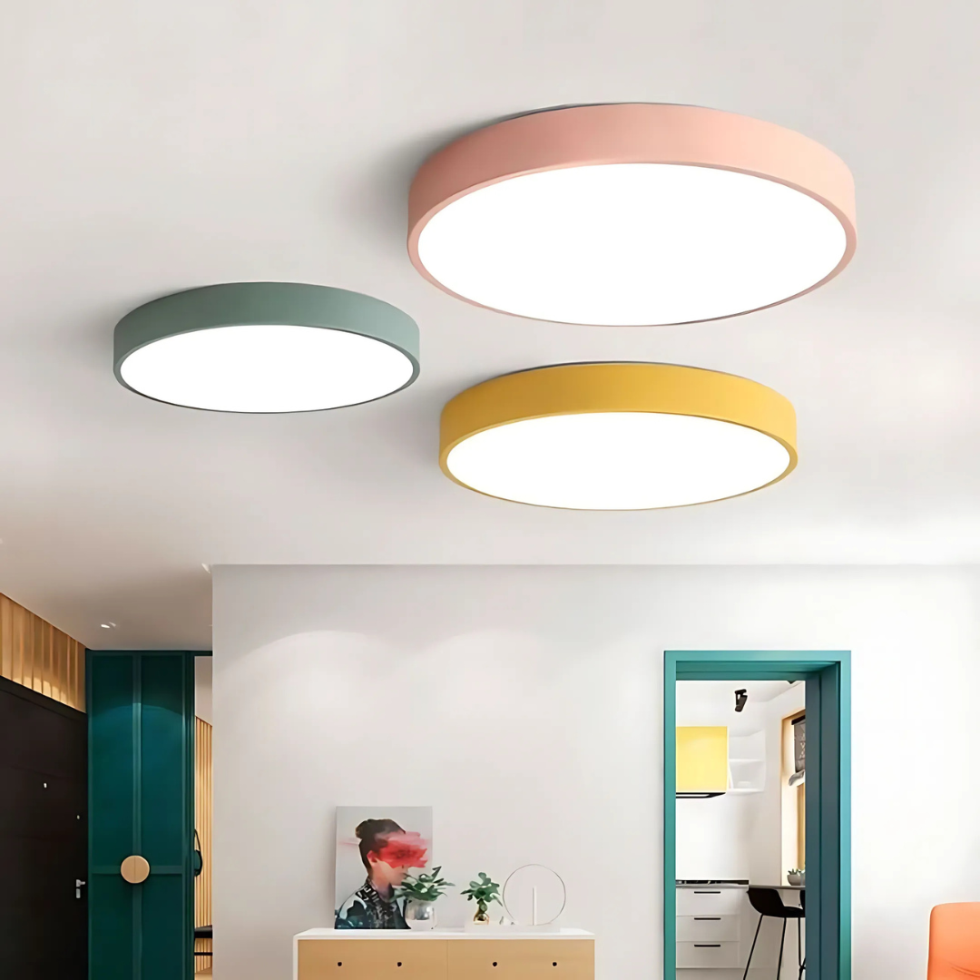 Deckenleuchte | Holzstruktur, Acryldiffusor, Integrierte LED 3