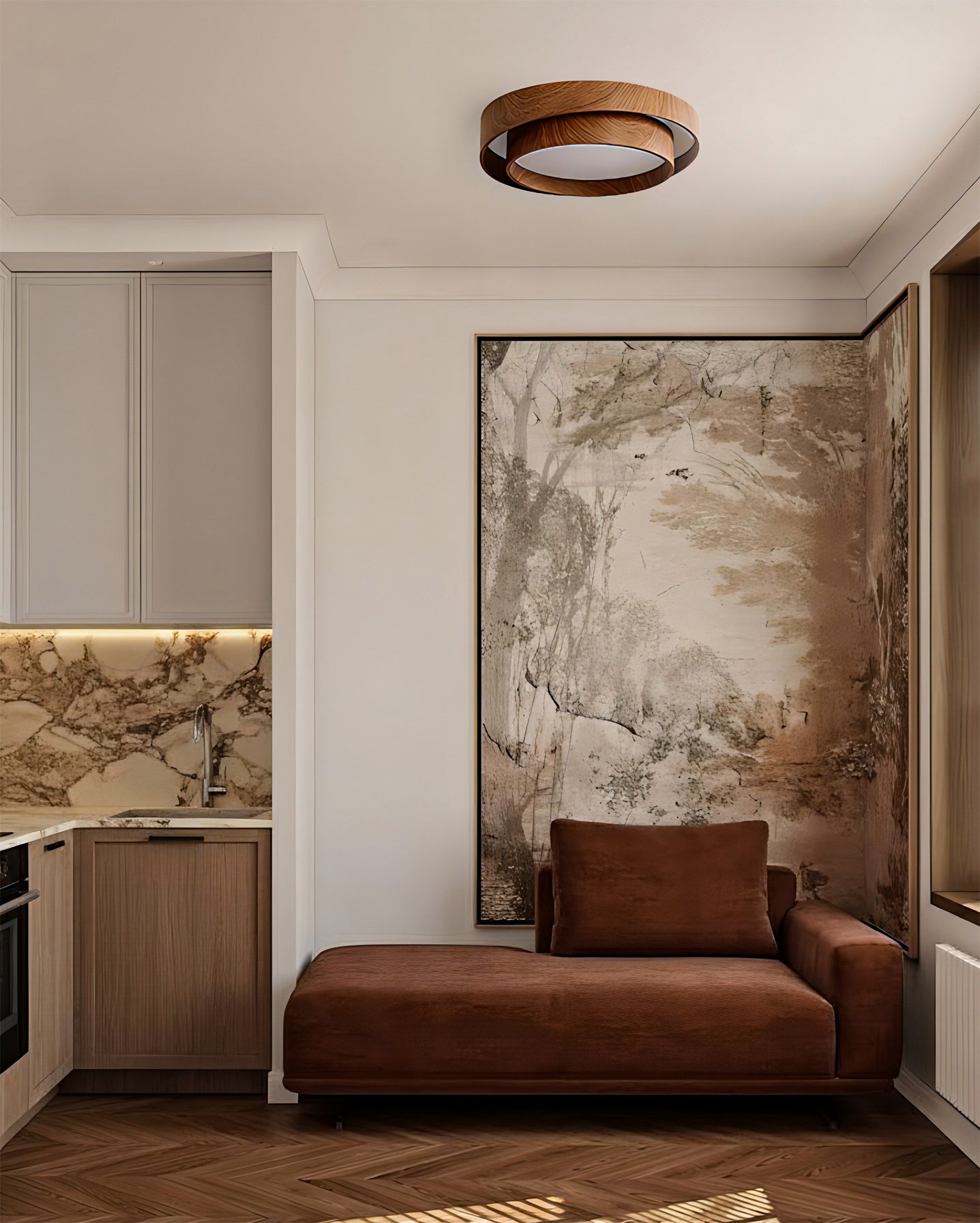 Deckenleuchte | Rundes Design, Metallrahmen 3