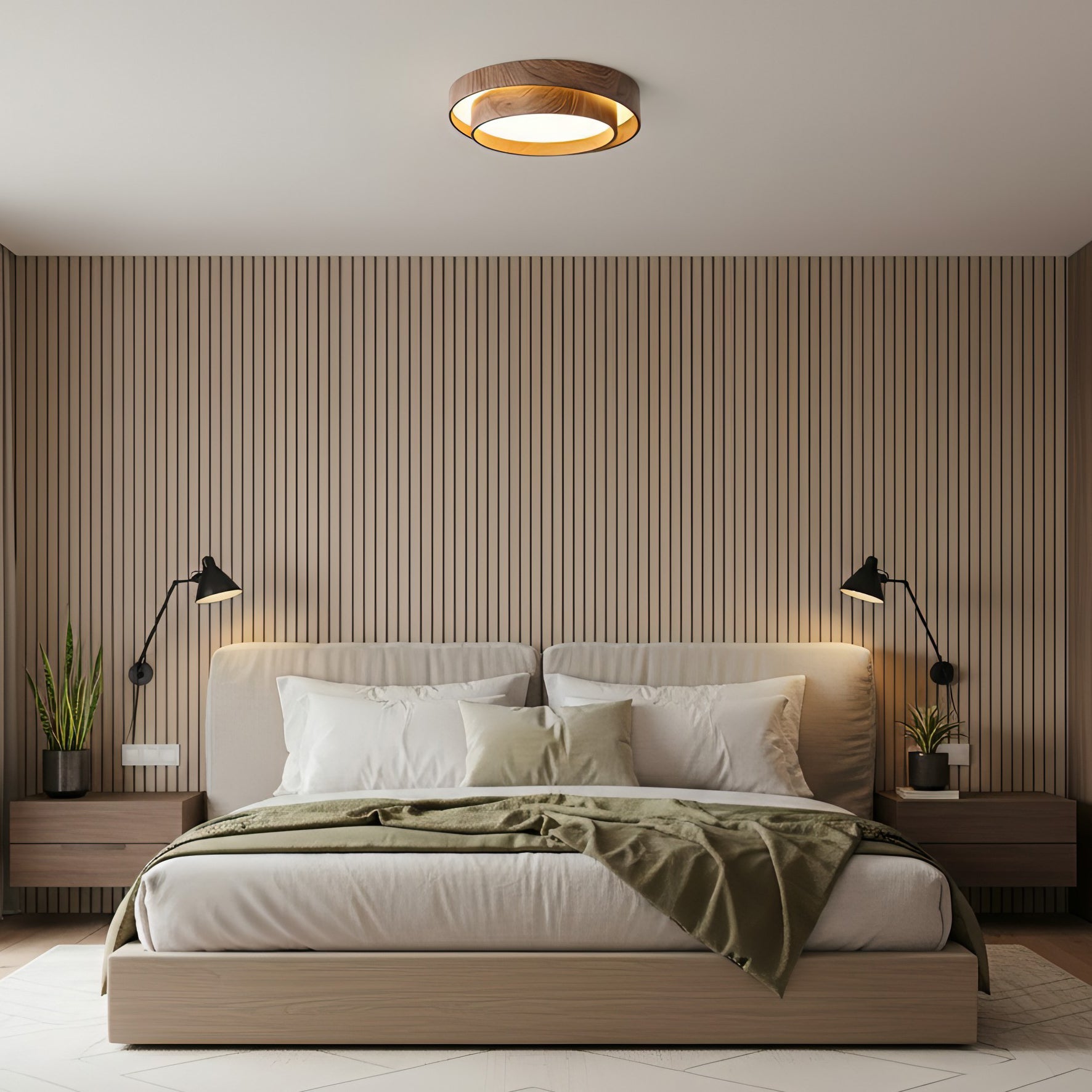 Deckenleuchte | Rundes Design, Metallrahmen 6