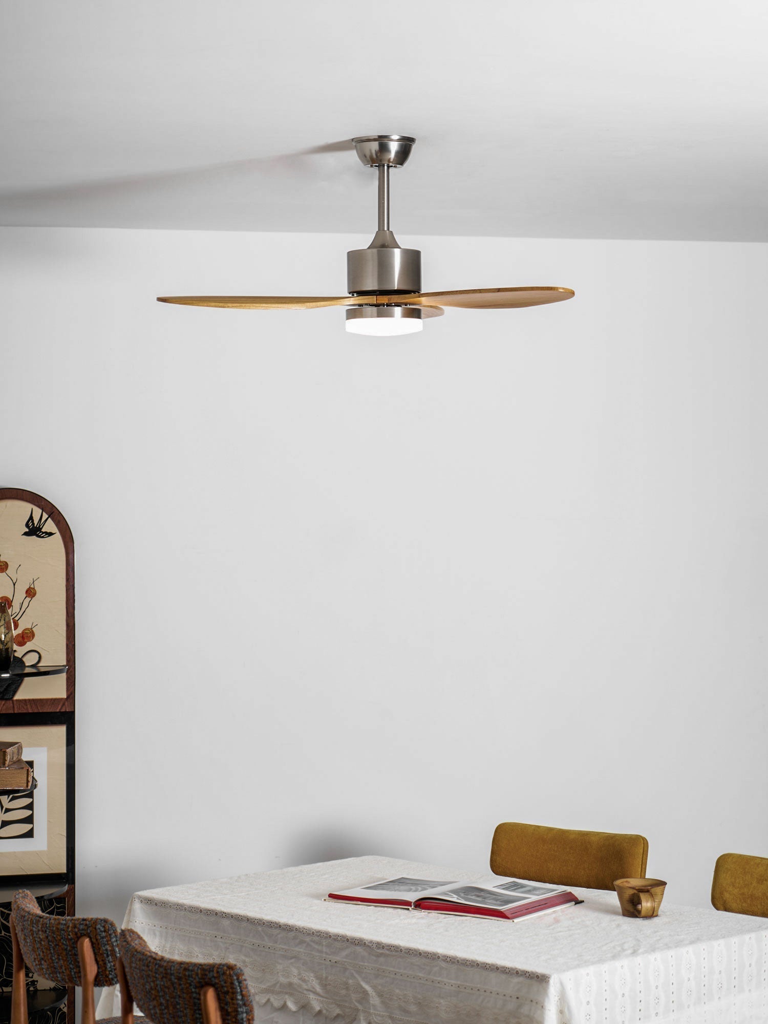 Deckenventilator | Holzklingen, LED-Beleuchtung, Leise 5