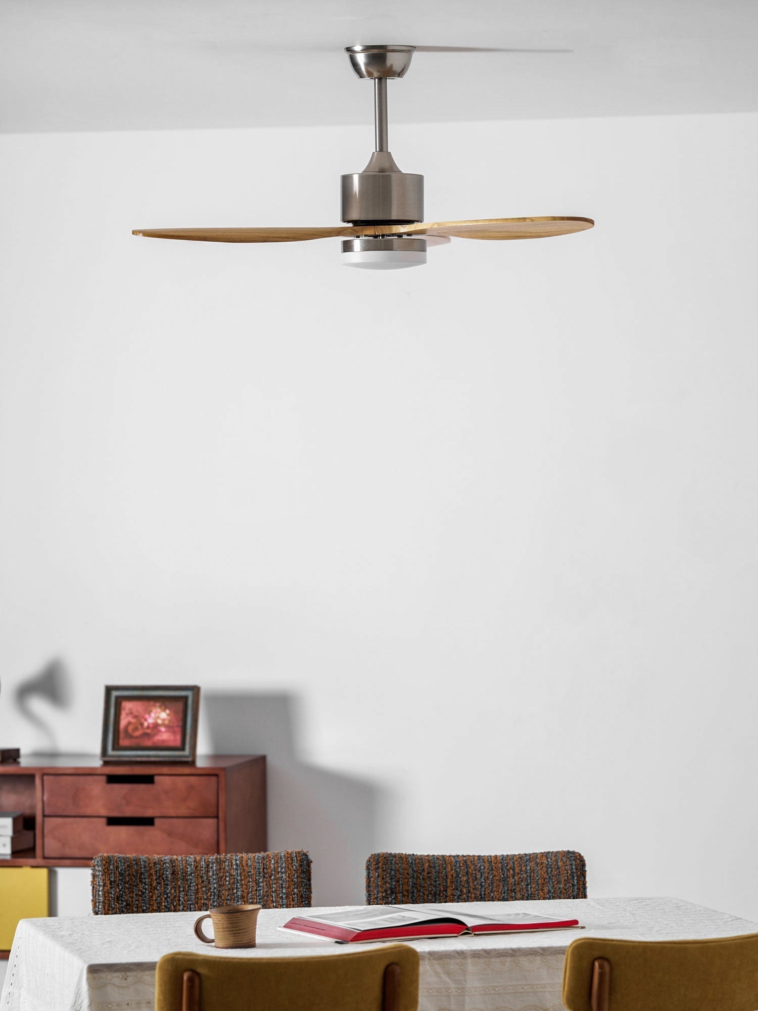 Deckenventilator | Holzklingen, LED-Beleuchtung, Leise 6