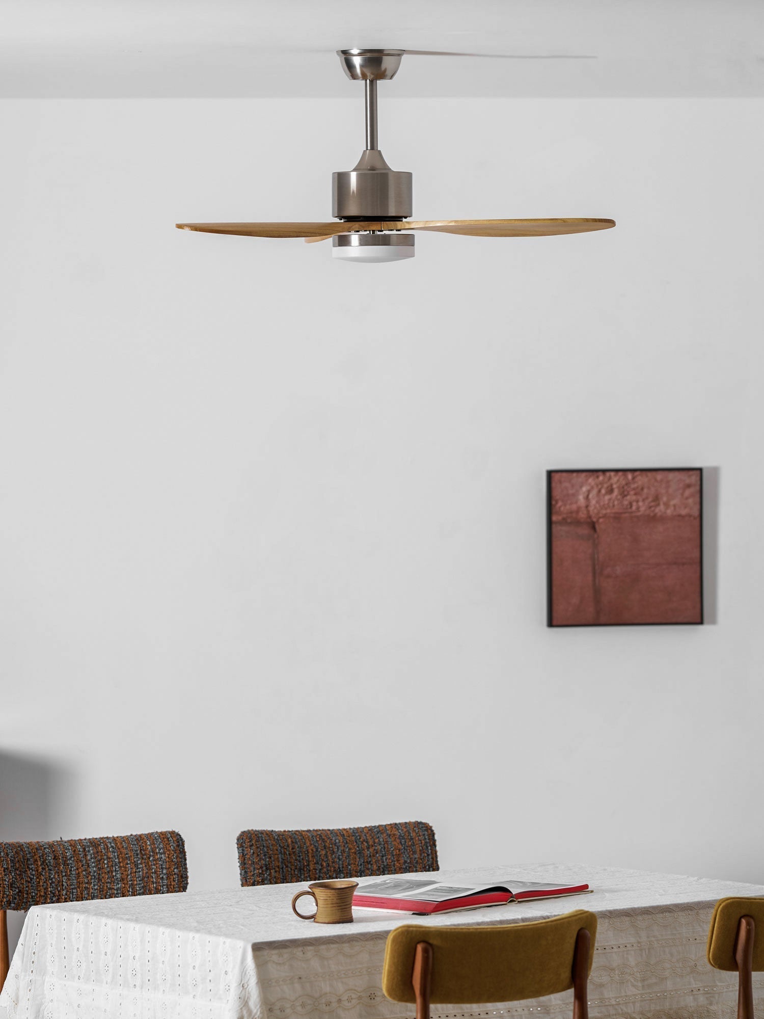 Deckenventilator | Holzklingen, LED-Beleuchtung, Leise 8