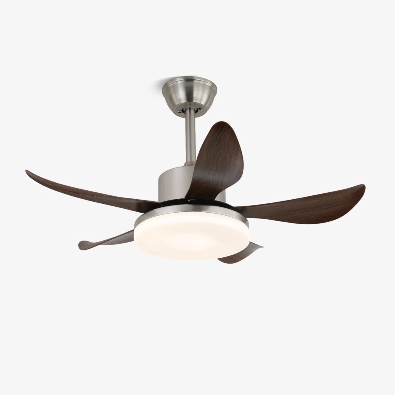 Deckenventilator | Walnussgehäuse, LED-Beleuchtung, mit Fernbedienung 0