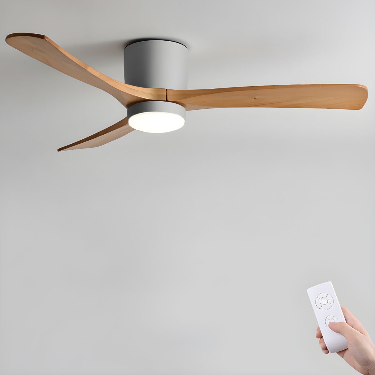 Deckenventilatorleuchte | Holzoptik, Nordisches Design 0