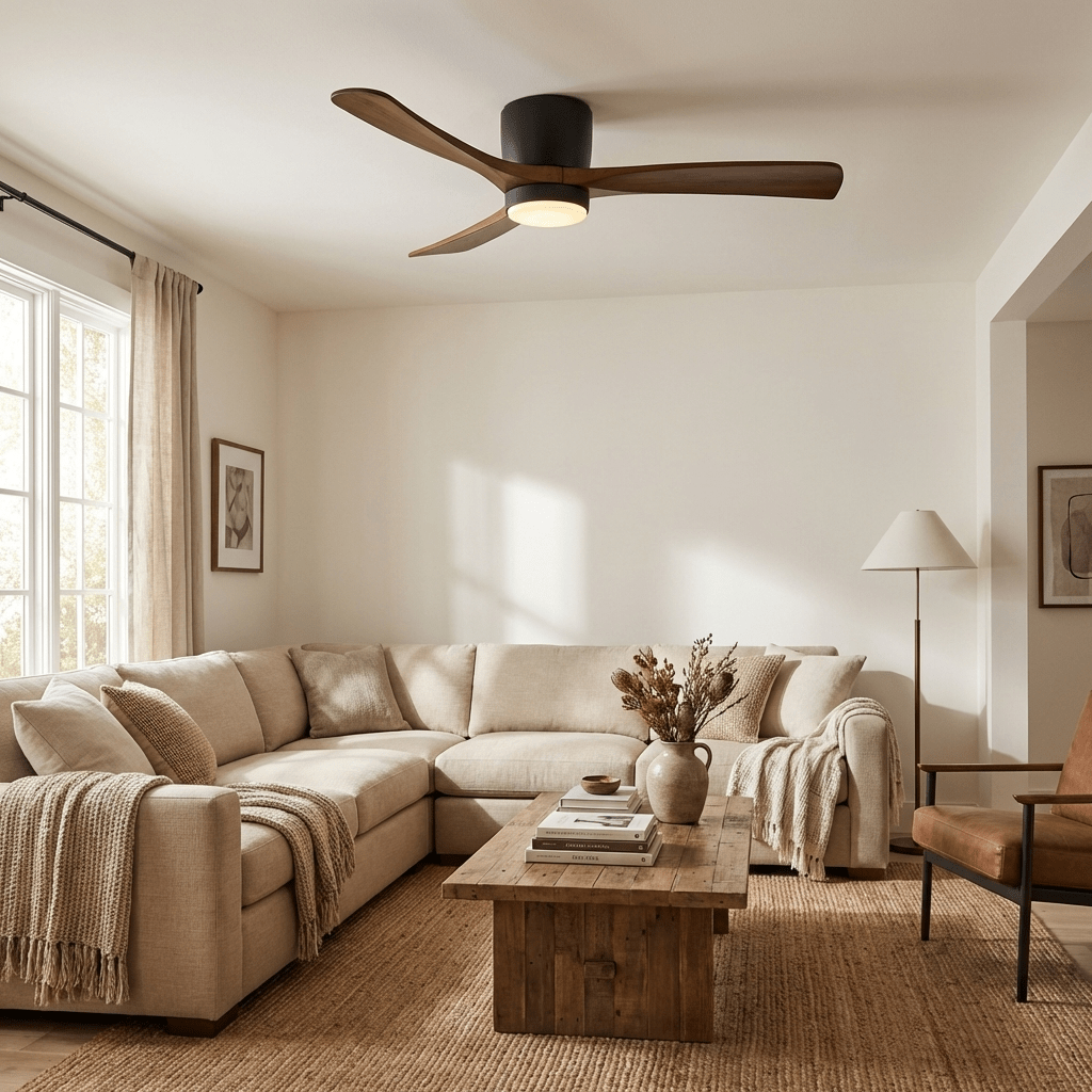 Deckenventilatorleuchte | Holzoptik, Nordisches Design 4