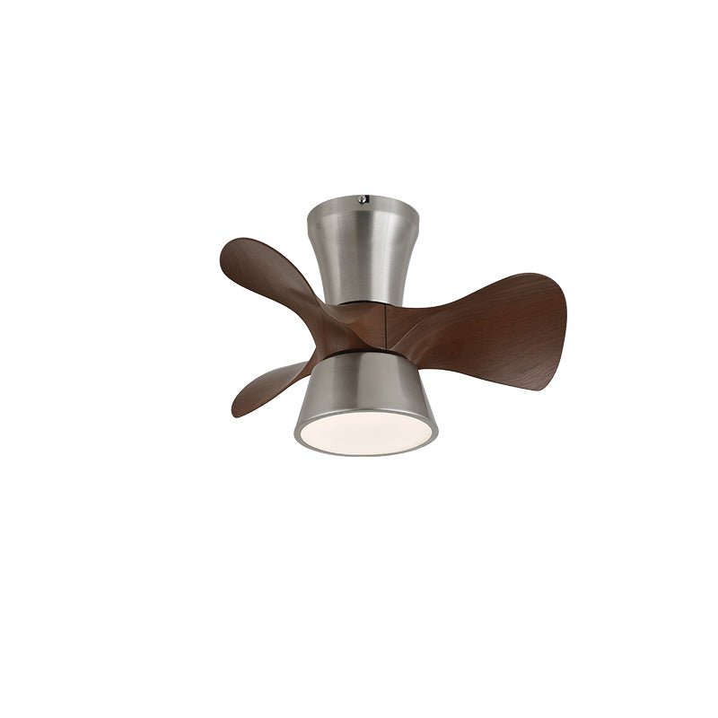 Deckenventilatorleuchte | Walnussholzoptik, integrierte LED-Beleuchtung 0