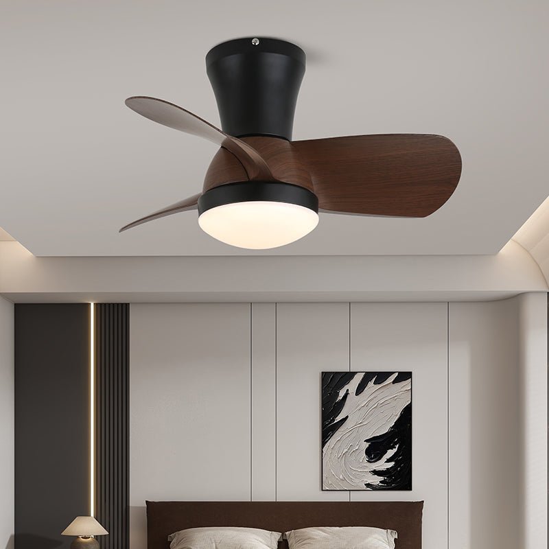 Deckenventilatorleuchte | Walnussholzoptik, integrierte LED-Beleuchtung 3