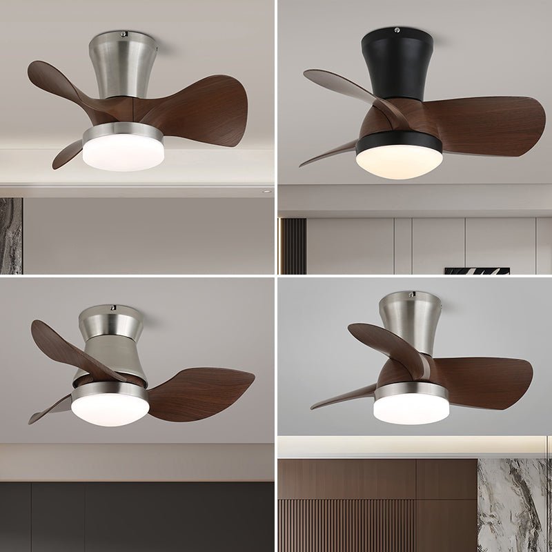 Deckenventilatorleuchte | Walnussholzoptik, integrierte LED-Beleuchtung 4