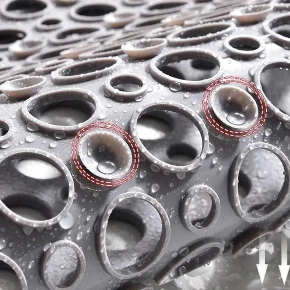 Duschmatte | Rutschfeste Oberfläche, Saugnäpfe mit Drainage 3