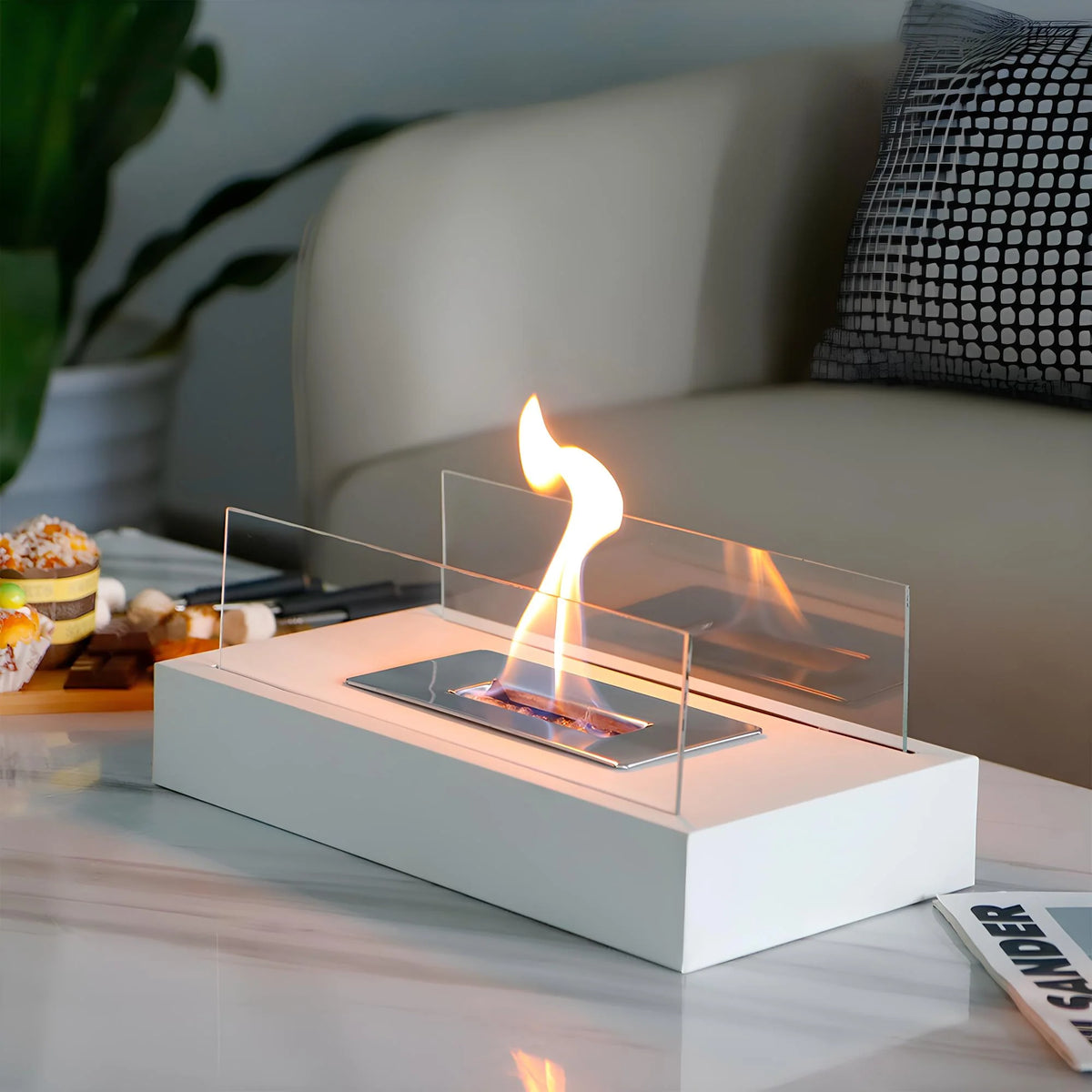 Everlasting Flame™ Tischkamin – Elegantes Ethanol Tischfeuer für Gemütliche Atmosphäre Indoor 1