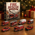 Feuerwehr Adventskalender mit 24 flachen 2D-Fahrzeugdesigns