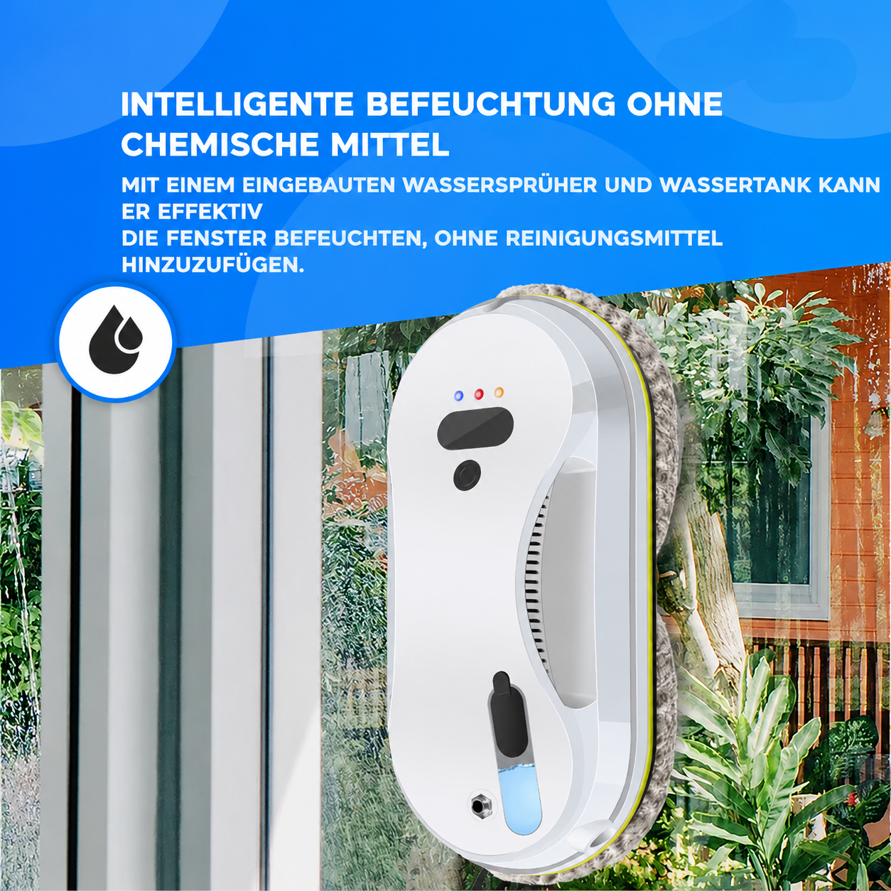 Fensterreiniger | Automatischer Fenstersauger, Gyroskop-Technologie