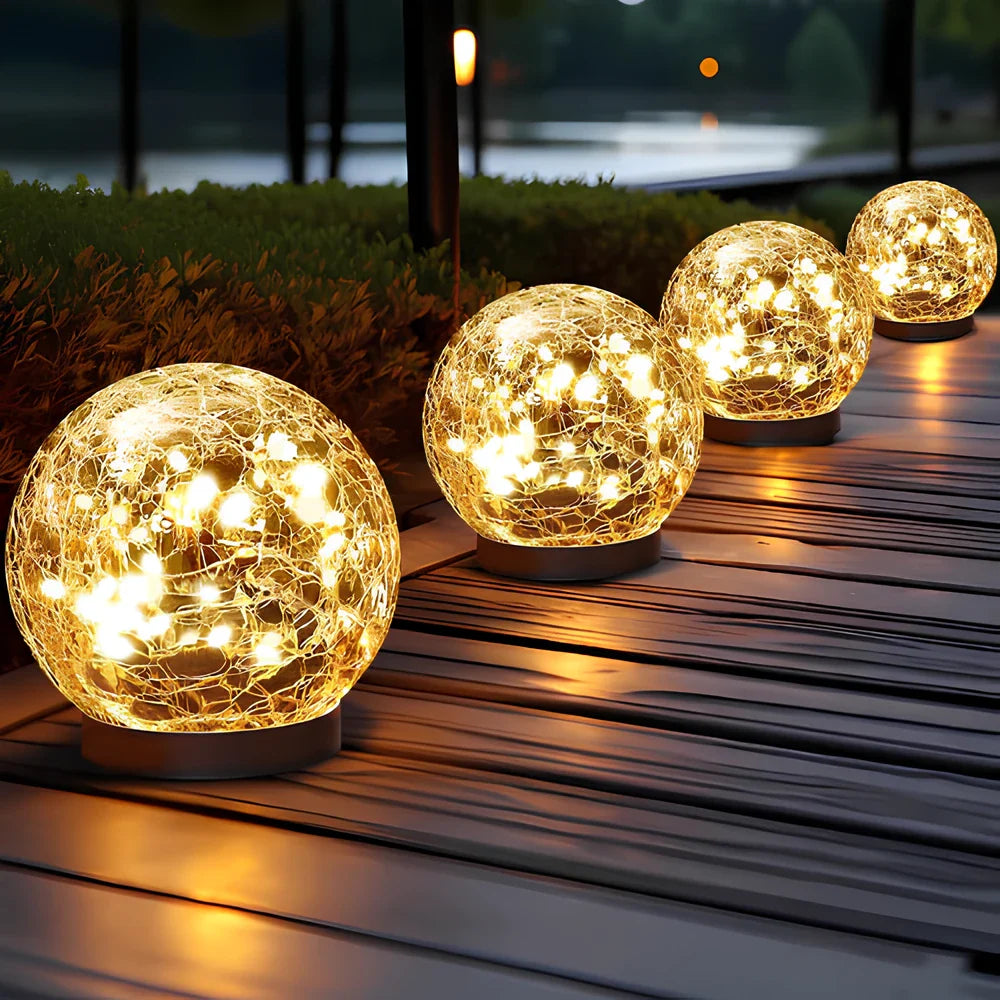 LumiKugel Solar Gartenlampe – Kugelform LED in Warmweiß
