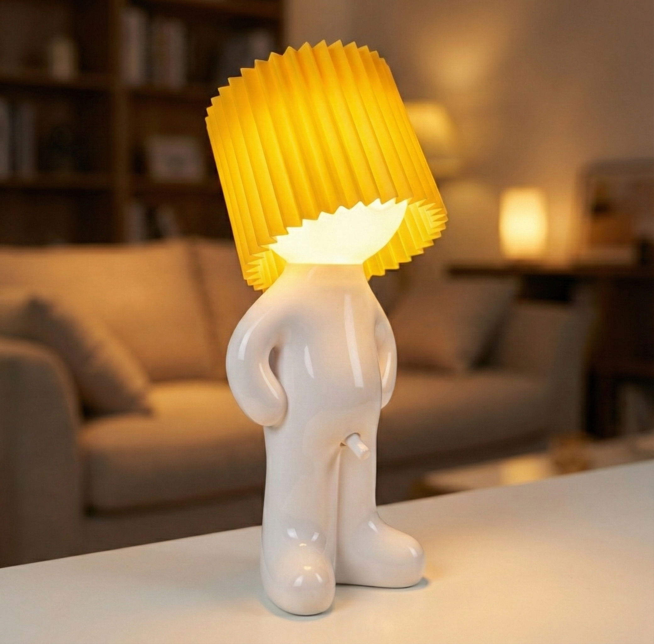 Herr Leuchte – Witzige Akku-Tischlampe mit Dimmer | Kabellos