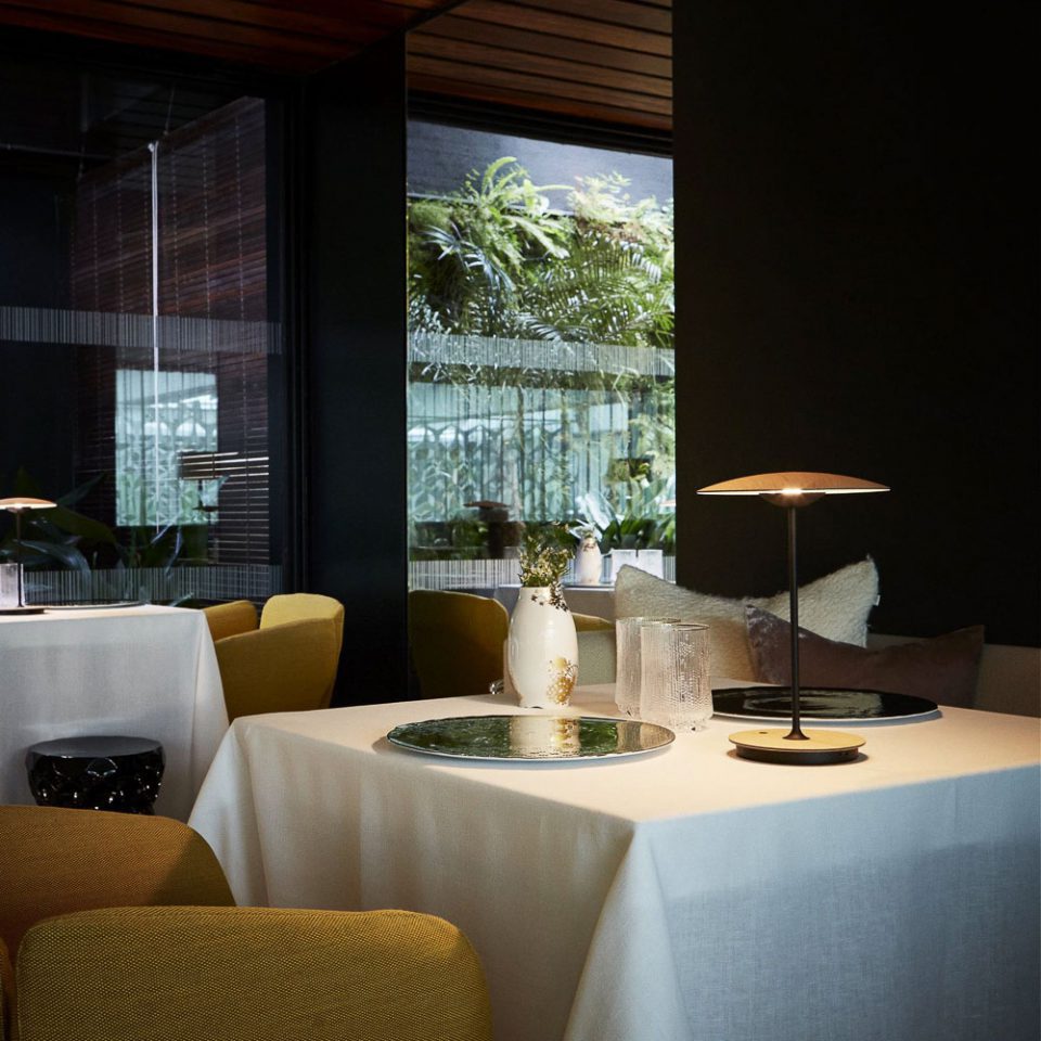 GingerLux Tischlampe – Skandinavischer Stil, Holzoptik, dimmbar, für Wohnzimmer