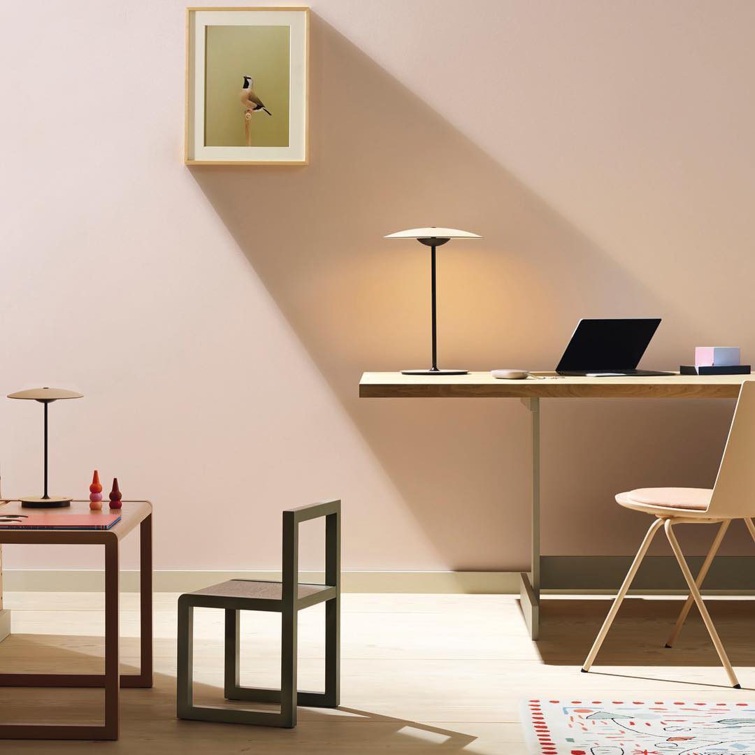 GingerLux Tischlampe – Skandinavischer Stil, Holzoptik, dimmbar, für Wohnzimmer