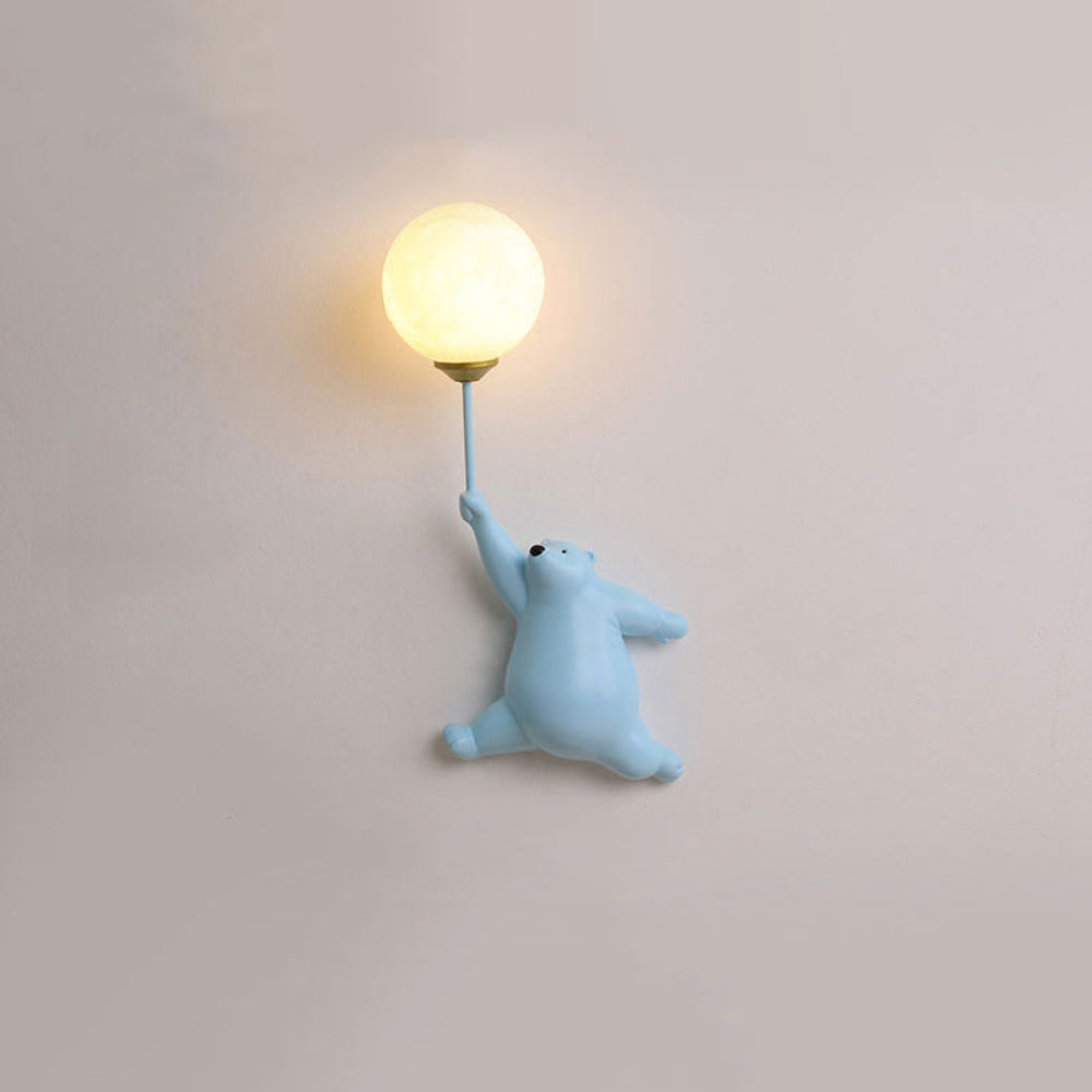 GlowBuddy – Verspielte Bären-Wandleuchte LED Ballon-Design Weiß fürs Kinderzimmer