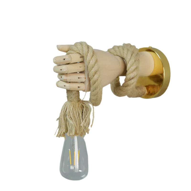 KnotBright - Vintage Handgefertigte Seil-Wandleuchte