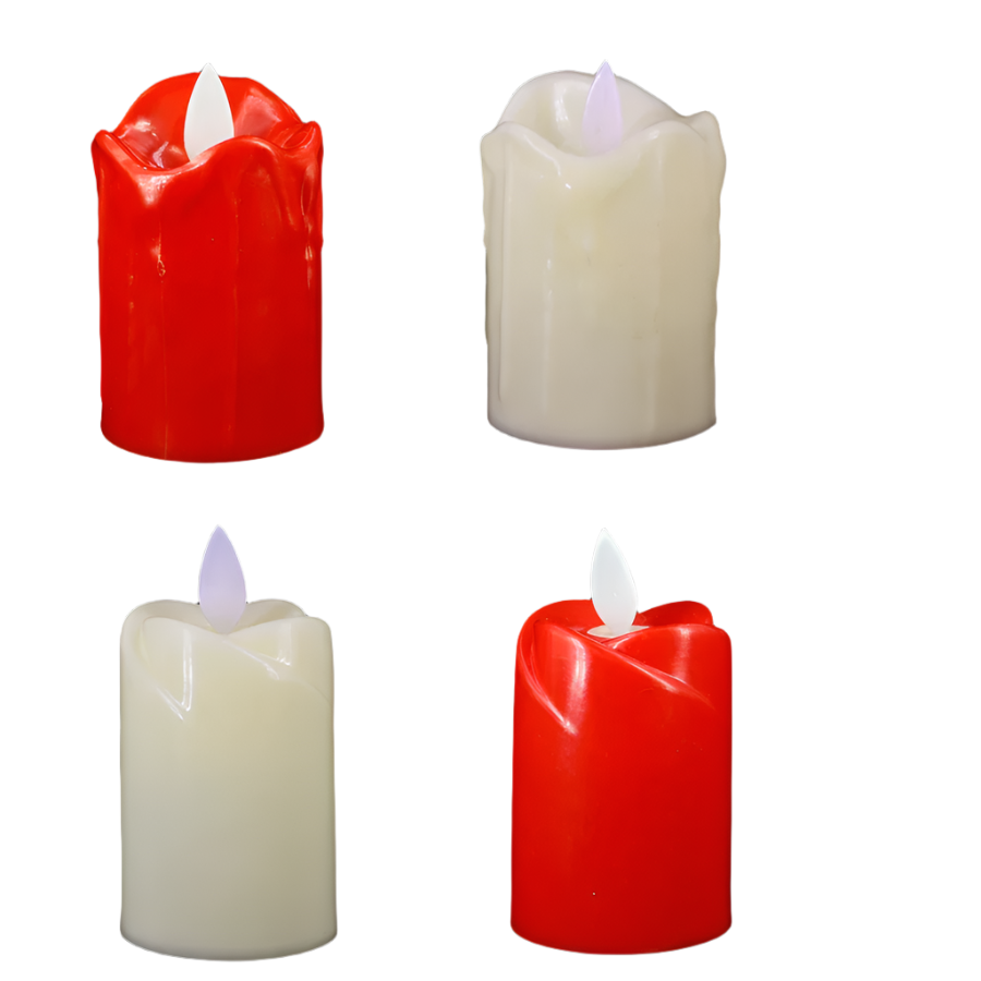 Kerzenzauber – LED-Stumpenkerzen Flammenlos Warmweiß Gartenparty