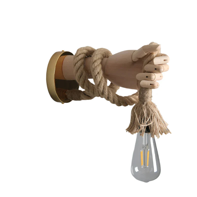 KnotBright - Vintage Handgefertigte Seil-Wandleuchte