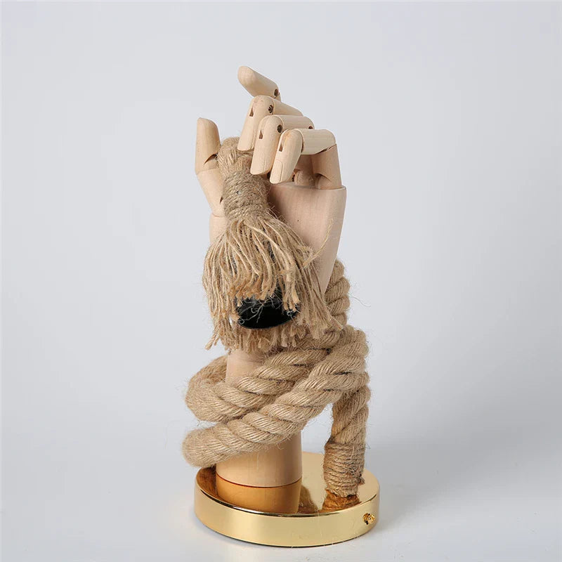 KnotBright - Vintage Handgefertigte Seil-Wandleuchte