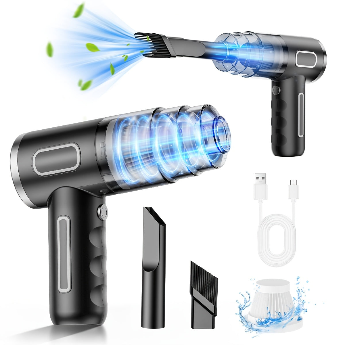 Handstaubsauger | Kabellos, USB-Aufladung, ABS-Gehäuse 2