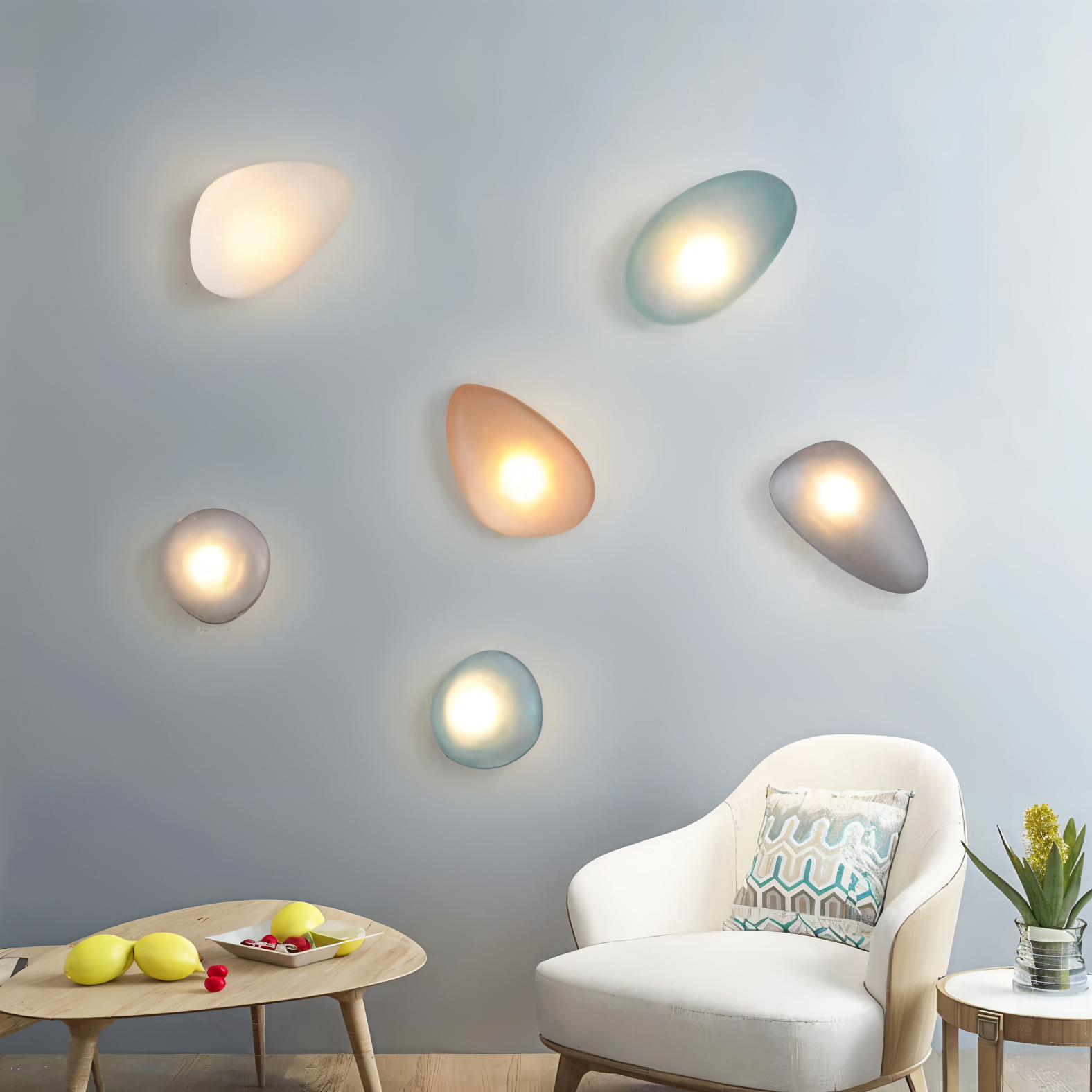 Glanzlicht - Minimalistische LED-Wandleuchte aus Glas