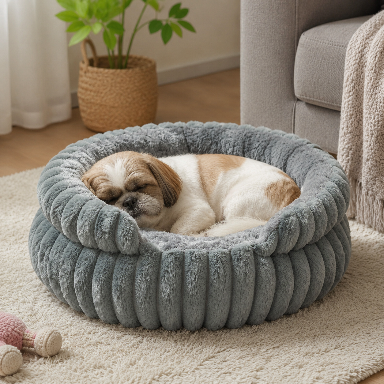 Hundebett | Rund, Erhöhte Gepolsterte Seiten 3