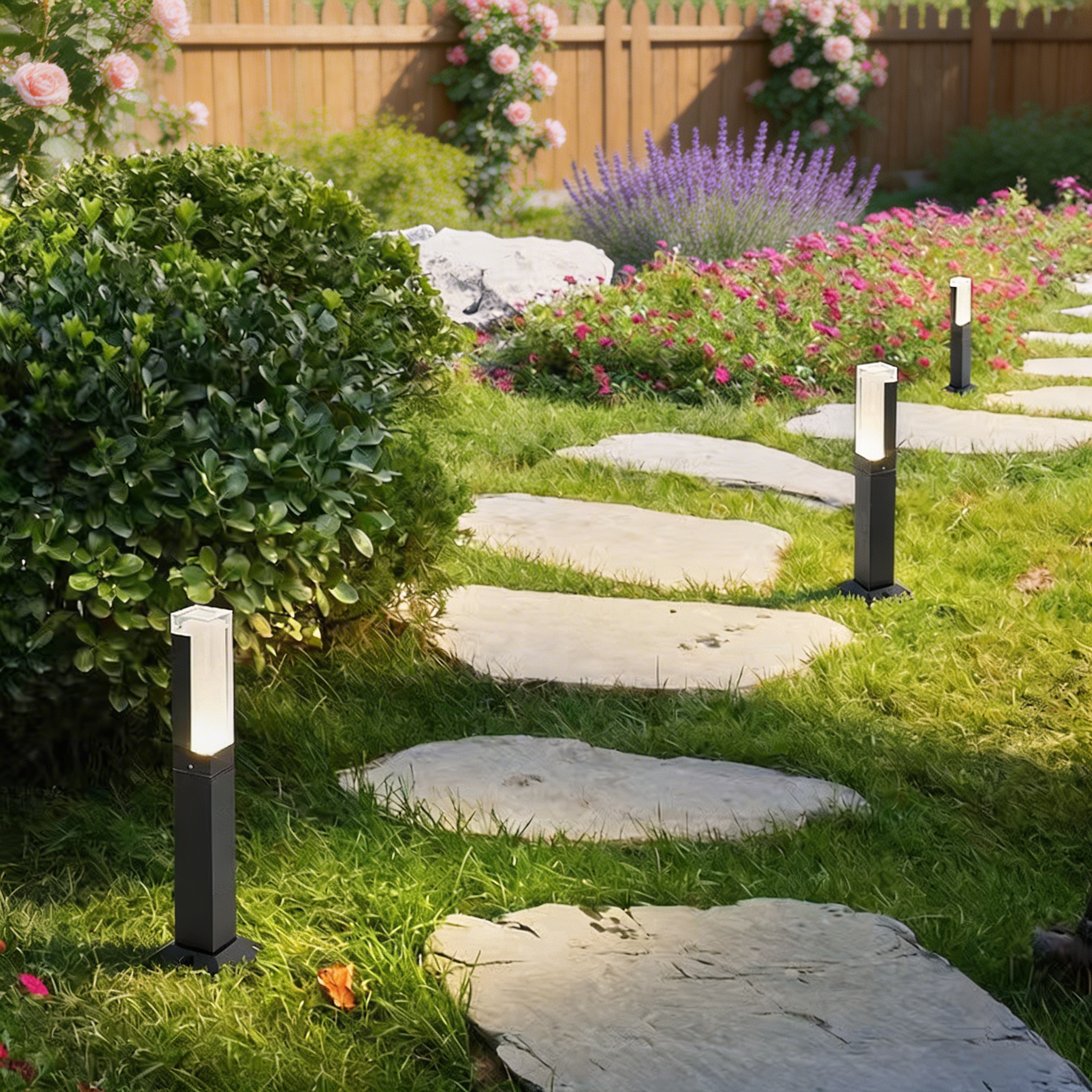 InduLuce Außenlampe LED Rechteckig Metall Anthrazit für Terrasse