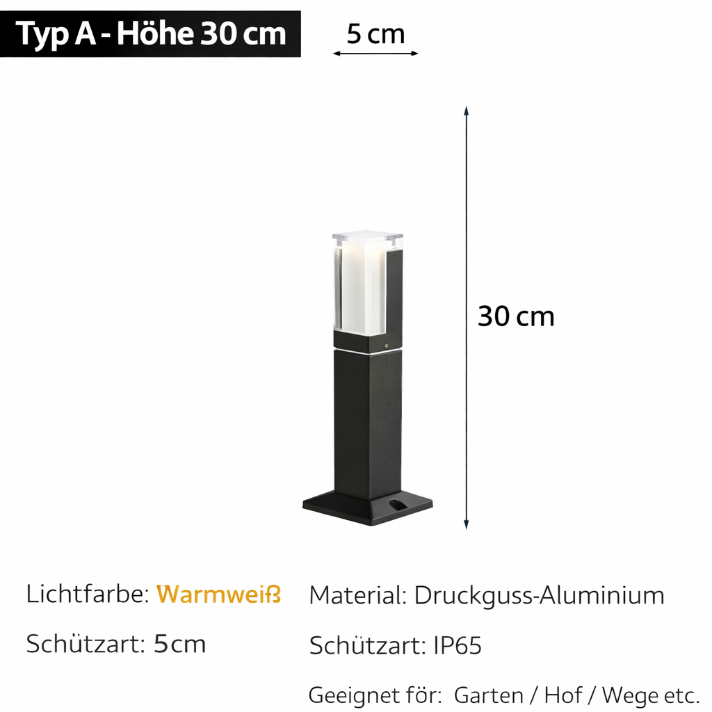 InduLuce Außenlampe LED Rechteckig Metall Anthrazit für Terrasse