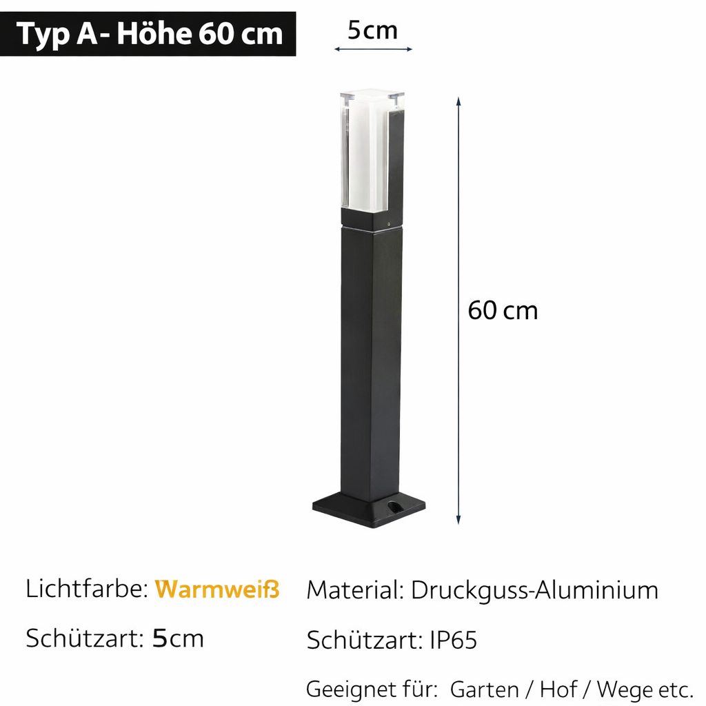 InduLuce Außenlampe LED Rechteckig Metall Anthrazit für Terrasse