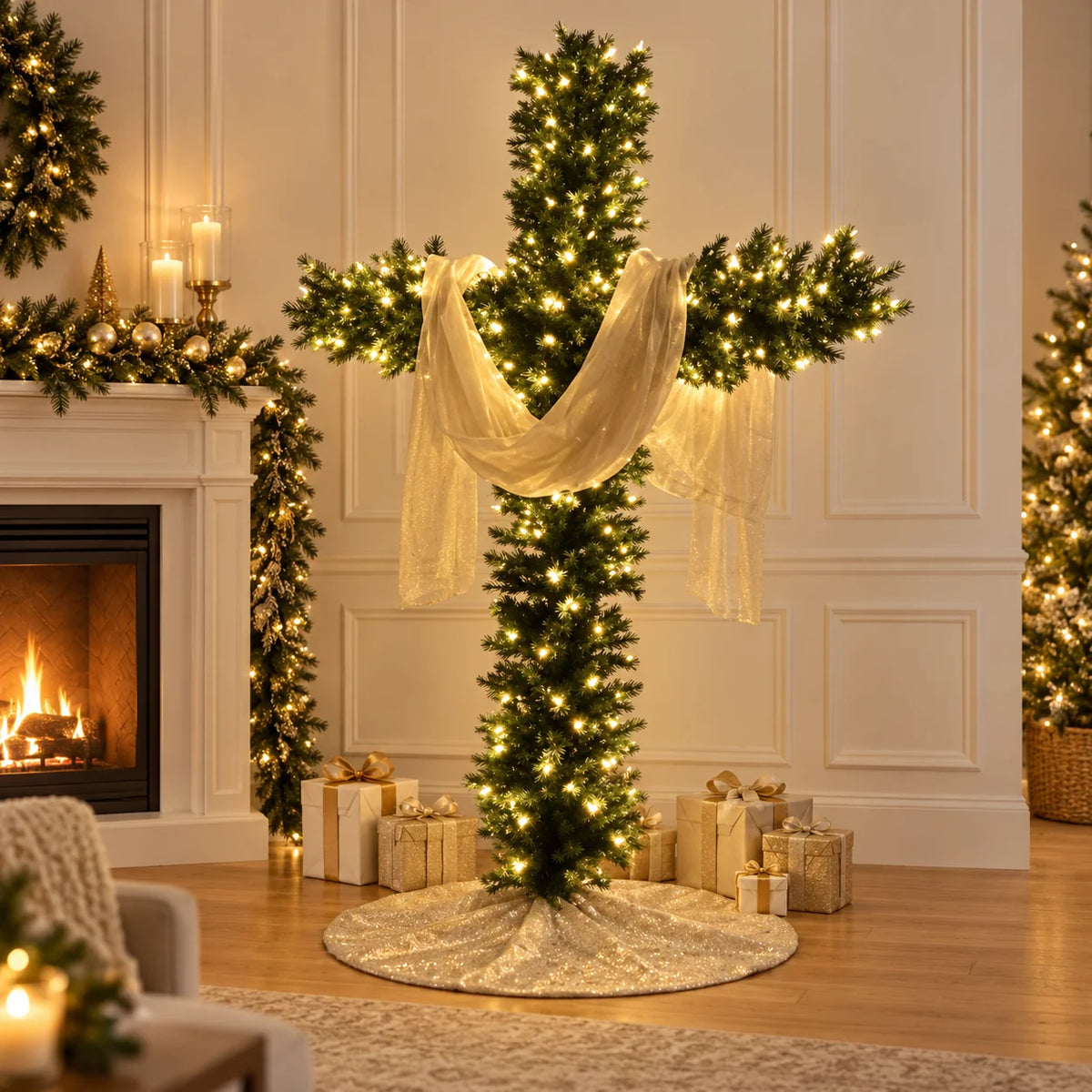 JesusTree™ Weihnachtskreuz – Elegantes Schmuckstück für Festliche Anlässe und Spirituelle Bedeutung 0