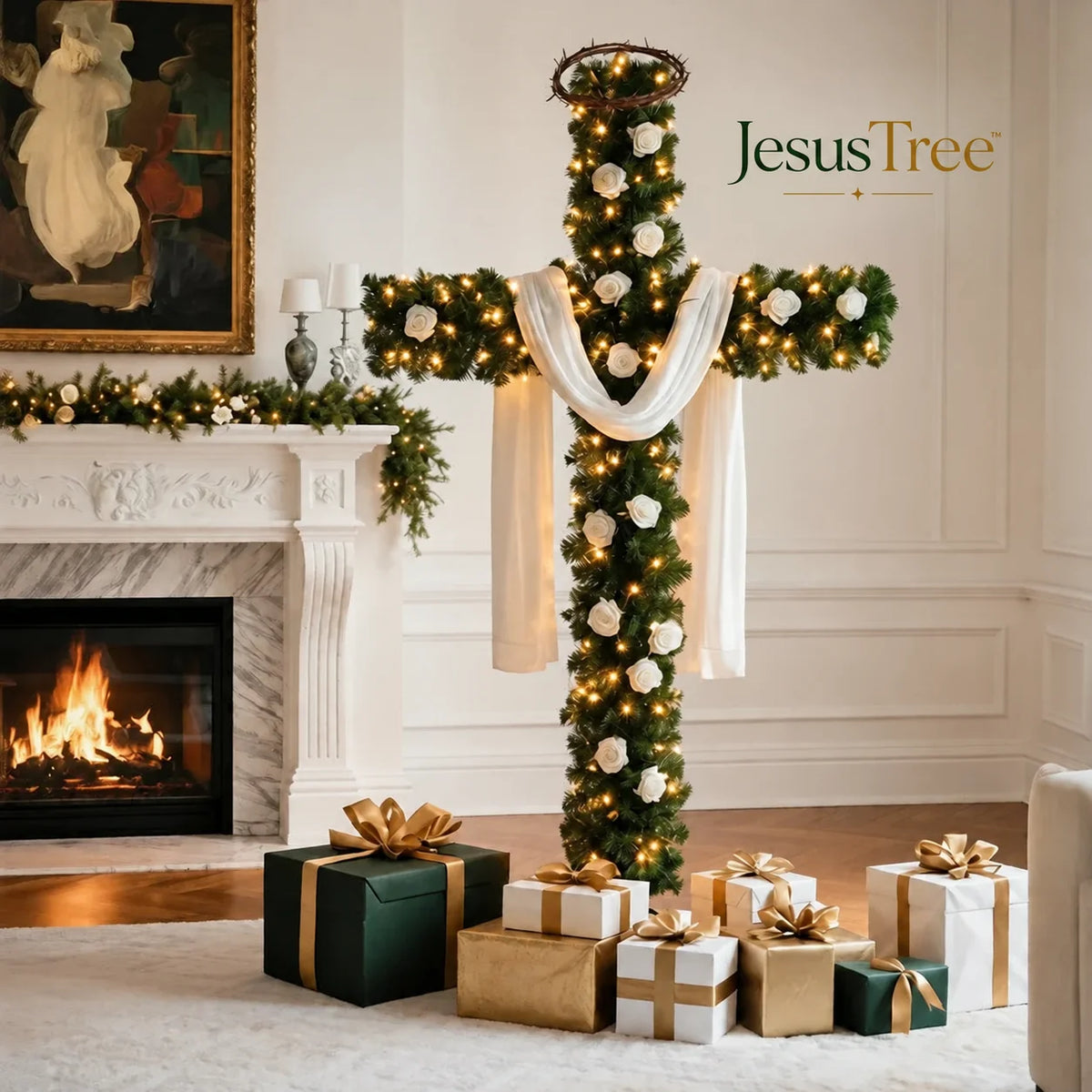 JesusTree™ Weihnachtskreuz – Elegantes Schmuckstück für Festliche Anlässe und Spirituelle Bedeutung 4