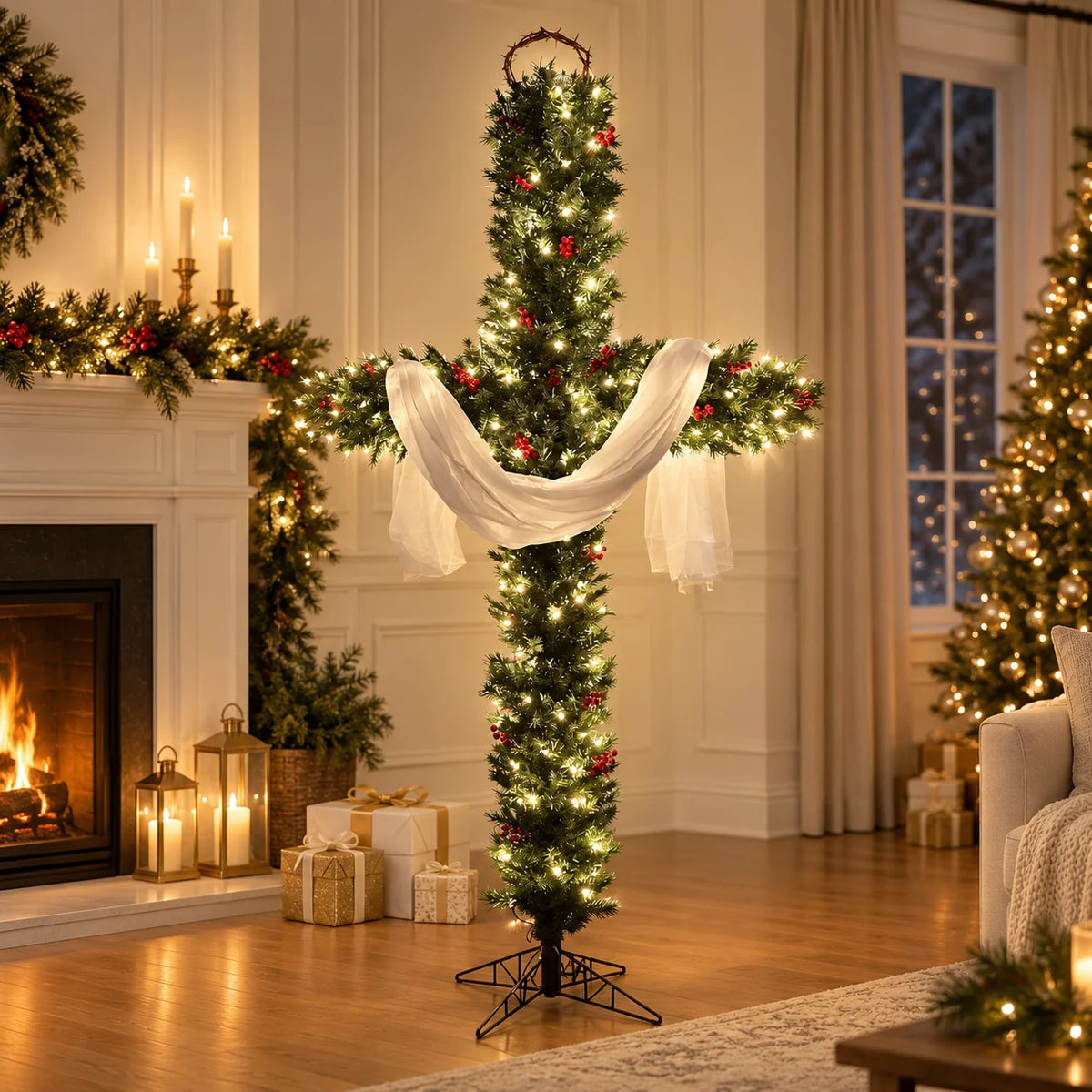JesusTree™ Weihnachtskreuz – Elegantes Schmuckstück für Festliche Anlässe und Spirituelle Bedeutung 5