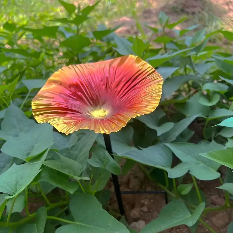 Keramiktränke | Glasierte Blumen, Metallstiele 2