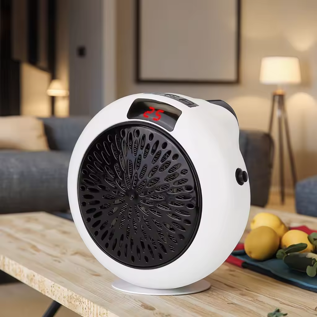 Kompakte Elektroheizung 800 W mit Fernbedienung – Wandmontage & Freistehend für Effizientes Heizen mit Strom 2