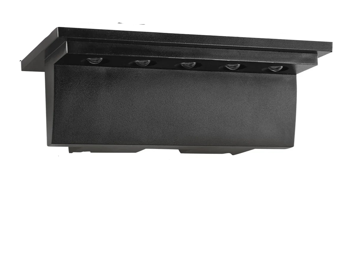 LumiWacht Solar Gartenstrahler LED Schwarz mit Dämmerungssensor